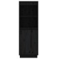 vidaXL Highboard Schwarz 37x34x110 cm Massivholz Kiefer vidaXL Highboard Schwarz 37x34x110 cm Massivholz Kiefer