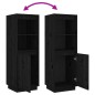 vidaXL Highboard Schwarz 37x34x110 cm Massivholz Kiefer vidaXL Highboard Schwarz 37x34x110 cm Massivholz Kiefer