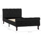 vidaXL Bettgestell Schwarz Samt 90 x 200 cm vidaXL Bettgestell Schwarz Samt 90 x 200 cm