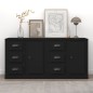 vidaXL Sideboards 2 Stk. Schwarz Holzwerkstoff vidaXL Sideboards 2 Stk. Schwarz Holzwerkstoff