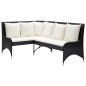 vidaXL Garten-Ecksofa 2-tlg. Poly Rattan Schwarz vidaXL Garten-Ecksofa 2-tlg. Poly Rattan Schwarz