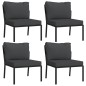 vidaXL 9-tlg. Garten-Lounge-Set mit Grauen Kissen Stahl vidaXL 9-tlg. Garten-Lounge-Set mit Grauen Kissen Stahl