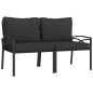 vidaXL 9-tlg. Garten-Lounge-Set mit Grauen Kissen Stahl vidaXL 9-tlg. Garten-Lounge-Set mit Grauen Kissen Stahl