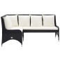 vidaXL Garten-Ecksofa 2-tlg. Poly Rattan Schwarz vidaXL Garten-Ecksofa 2-tlg. Poly Rattan Schwarz