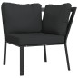 vidaXL 9-tlg. Garten-Lounge-Set mit Grauen Kissen Stahl vidaXL 9-tlg. Garten-Lounge-Set mit Grauen Kissen Stahl