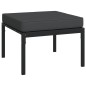vidaXL 9-tlg. Garten-Lounge-Set mit Grauen Kissen Stahl vidaXL 9-tlg. Garten-Lounge-Set mit Grauen Kissen Stahl