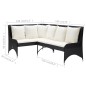 vidaXL Garten-Ecksofa 2-tlg. Poly Rattan Schwarz vidaXL Garten-Ecksofa 2-tlg. Poly Rattan Schwarz