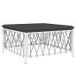 vidaXL 10-tlg. Garten-Lounge-Set mit Kissen Weiß Stahl vidaXL 10-tlg. Garten-Lounge-Set mit Kissen Weiß Stahl