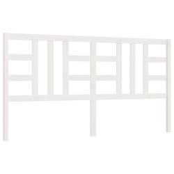 vidaXL Kopfteil Weiß 186x4x100 cm Massivholz Kiefer