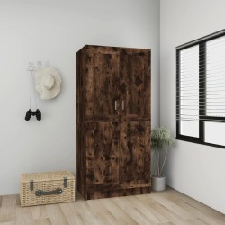 vidaXL Kleiderschrank Räuchereiche 82,5x51,5x180 cm Holzwerkstoff