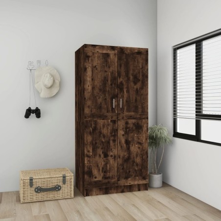 vidaXL Kleiderschrank Räuchereiche 82,5x51,5x180 cm Holzwerkstoff