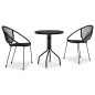 vidaXL 3-tlg. Bistro-Set PVC Rattan Schwarz vidaXL 3-tlg. Bistro-Set PVC Rattan Schwarz