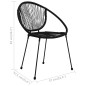 vidaXL 3-tlg. Bistro-Set PVC Rattan Schwarz vidaXL 3-tlg. Bistro-Set PVC Rattan Schwarz