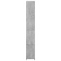 vidaXL Badschrank Betongrau 25x26,5x170 cm Holzwerkstoff vidaXL Badschrank Betongrau 25x26,5x170 cm Holzwerkstoff