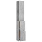 vidaXL Badschrank Betongrau 25x26,5x170 cm Holzwerkstoff vidaXL Badschrank Betongrau 25x26,5x170 cm Holzwerkstoff