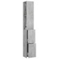 vidaXL Badschrank Betongrau 25x26,5x170 cm Holzwerkstoff vidaXL Badschrank Betongrau 25x26,5x170 cm Holzwerkstoff