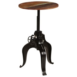 vidaXL Bartisch Massivholz Altholz 60x(76-110) cm