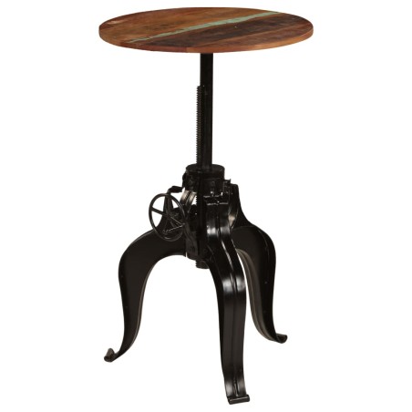 vidaXL Bartisch Massivholz Altholz 60x(76-110) cm
