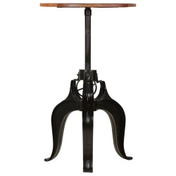 vidaXL Bartisch Massivholz Altholz 60x(76-110) cm