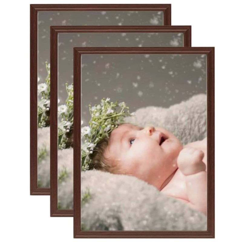 vidaXL Bilderrahmen Collage 3 Stk. für Tisch Dunkelrot 15x21 cm vidaXL Bilderrahmen Collage 3 Stk. für Tisch Dunkelrot 15x21 cm