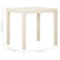 vidaXL Gartentisch Weiß 79x65x72 cm Kunststoff vidaXL Gartentisch Weiß 79x65x72 cm Kunststoff