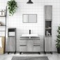 vidaXL Badschrank Grau Sonoma 30x30x100 cm Holzwerkstoff vidaXL Badschrank Grau Sonoma 30x30x100 cm Holzwerkstoff
