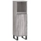 vidaXL Badschrank Grau Sonoma 30x30x100 cm Holzwerkstoff vidaXL Badschrank Grau Sonoma 30x30x100 cm Holzwerkstoff