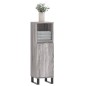 vidaXL Badschrank Grau Sonoma 30x30x100 cm Holzwerkstoff vidaXL Badschrank Grau Sonoma 30x30x100 cm Holzwerkstoff