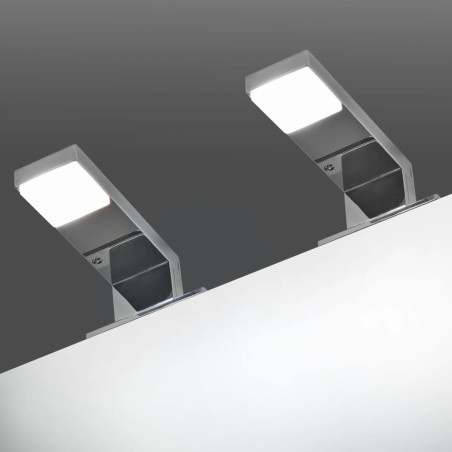 vidaXL Spiegelleuchten 2 Stk. Downlight 2W Kaltweiß