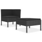 vidaXL 2-tlg. Garten-Lounge-Set mit Auflagen Poly Rattan Schwarz vidaXL 2-tlg. Garten-Lounge-Set mit Auflagen Poly Rattan Schwarz