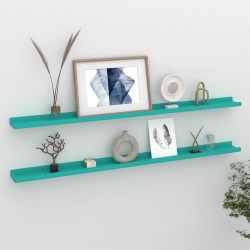 vidaXL Wandregale 2 Stk. Blau 115x9x3 cm