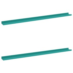 vidaXL Wandregale 2 Stk. Blau 115x9x3 cm