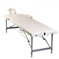Massagetisch mit Aluminiumrahmen, faltbar 3 Zonen Creme-Weiß Massagetisch mit Aluminiumrahmen, faltbar 3 Zonen Creme-Weiß