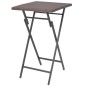 vidaXL 3-tlg. Bistro-Set Klappbar Stahl Poly Rattan Braun vidaXL 3-tlg. Bistro-Set Klappbar Stahl Poly Rattan Braun