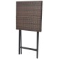 vidaXL 3-tlg. Bistro-Set Klappbar Stahl Poly Rattan Braun vidaXL 3-tlg. Bistro-Set Klappbar Stahl Poly Rattan Braun