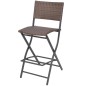 vidaXL 3-tlg. Bistro-Set Klappbar Stahl Poly Rattan Braun vidaXL 3-tlg. Bistro-Set Klappbar Stahl Poly Rattan Braun