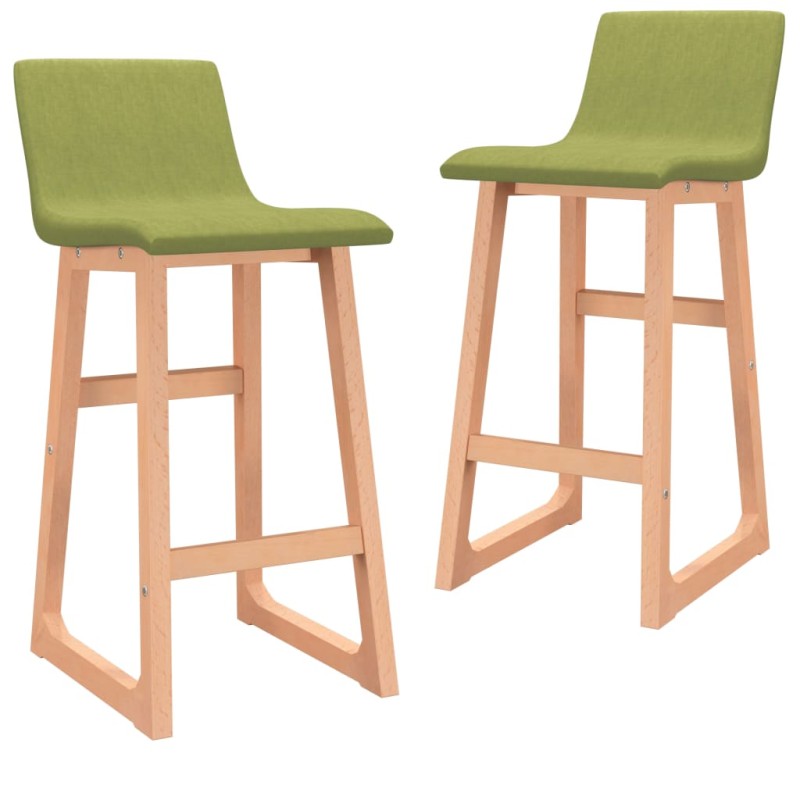 Barhocker 2 Stk. Grün Stoff Barhocker 2 Stk. Grün Stoff