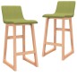 Barhocker 2 Stk. Grün Stoff Barhocker 2 Stk. Grün Stoff