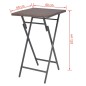 vidaXL 3-tlg. Bistro-Set Klappbar Stahl Poly Rattan Braun vidaXL 3-tlg. Bistro-Set Klappbar Stahl Poly Rattan Braun