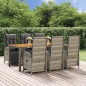 vidaXL 7-tlg. Garten-Essgruppe mit Kissen Grau Poly Rattan vidaXL 7-tlg. Garten-Essgruppe mit Kissen Grau Poly Rattan