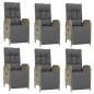 vidaXL 7-tlg. Garten-Essgruppe mit Kissen Grau Poly Rattan vidaXL 7-tlg. Garten-Essgruppe mit Kissen Grau Poly Rattan