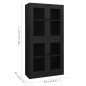 vidaXL Büroschrank Anthrazit 90x40x180 cm Stahl und Hartglas