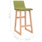 Barhocker 2 Stk. Grün Stoff Barhocker 2 Stk. Grün Stoff