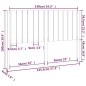 vidaXL Kopfteil Honigbraun 145,5x4x100 cm Massivholz Kiefer