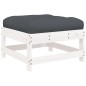 vidaXL 4-tlg. Garten-Lounge-Set mit Kissen Weiß Massivholz vidaXL 4-tlg. Garten-Lounge-Set mit Kissen Weiß Massivholz