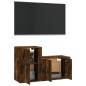 vidaXL 2-tlg. TV-Schrank-Set Räuchereiche Holzwerkstoff vidaXL 2-tlg. TV-Schrank-Set Räuchereiche Holzwerkstoff