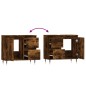 vidaXL Badschrank Räuchereiche 65x33x60 cm Holzwerkstoff vidaXL Badschrank Räuchereiche 65x33x60 cm Holzwerkstoff