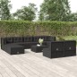 vidaXL 10-tlg. Garten-Lounge-Set mit Kissen Schwarz Poly Rattan vidaXL 10-tlg. Garten-Lounge-Set mit Kissen Schwarz Poly Rattan