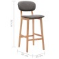 Barhocker 2 Stk. Hellgrau Stoff Barhocker 2 Stk. Hellgrau Stoff