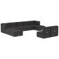 vidaXL 10-tlg. Garten-Lounge-Set mit Kissen Schwarz Poly Rattan vidaXL 10-tlg. Garten-Lounge-Set mit Kissen Schwarz Poly Rattan